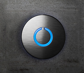Floating Clear Horizontal LED Sign And Doorbell